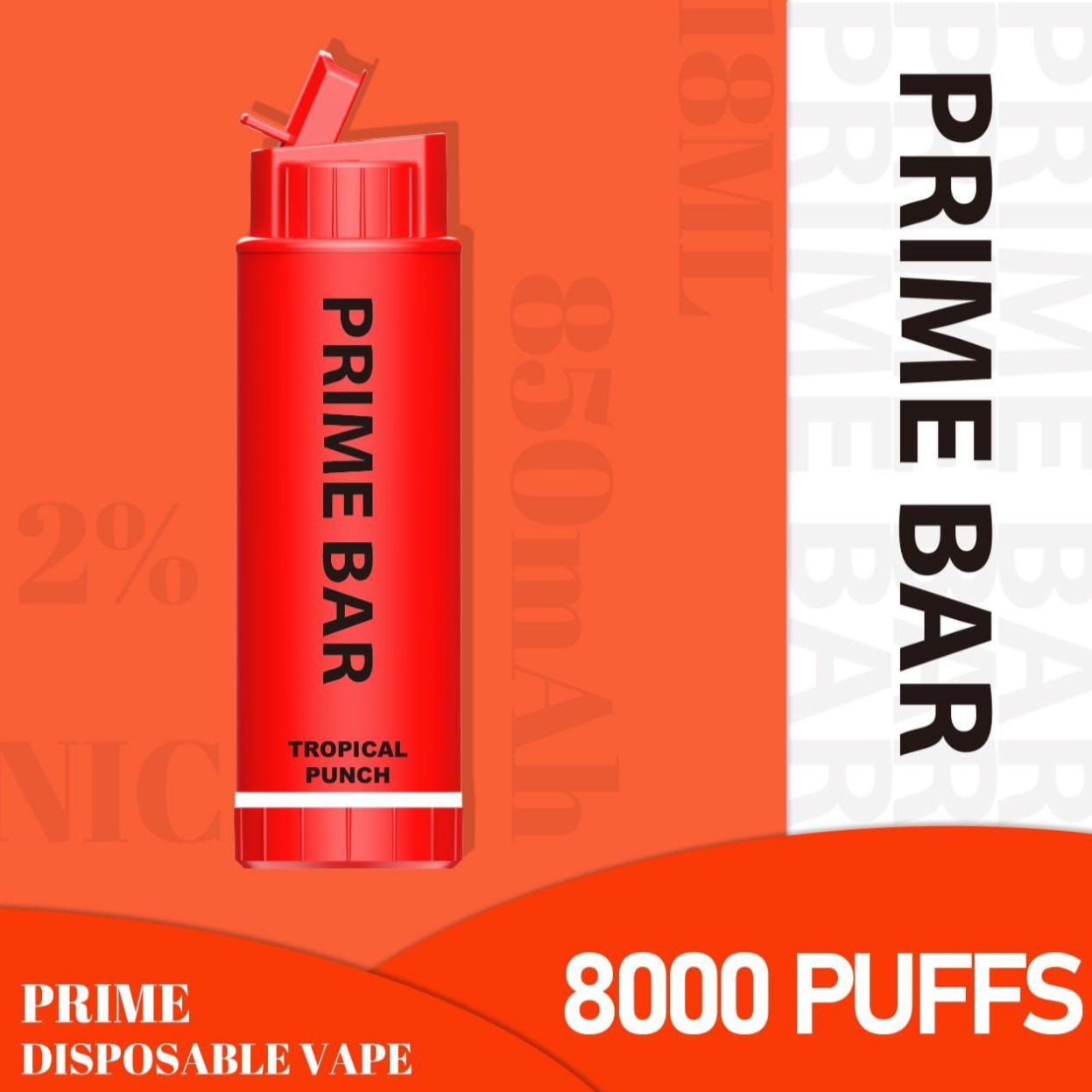 Prime Bar 8000 Puffs 2% Nicotine - Diamond Vapes Online