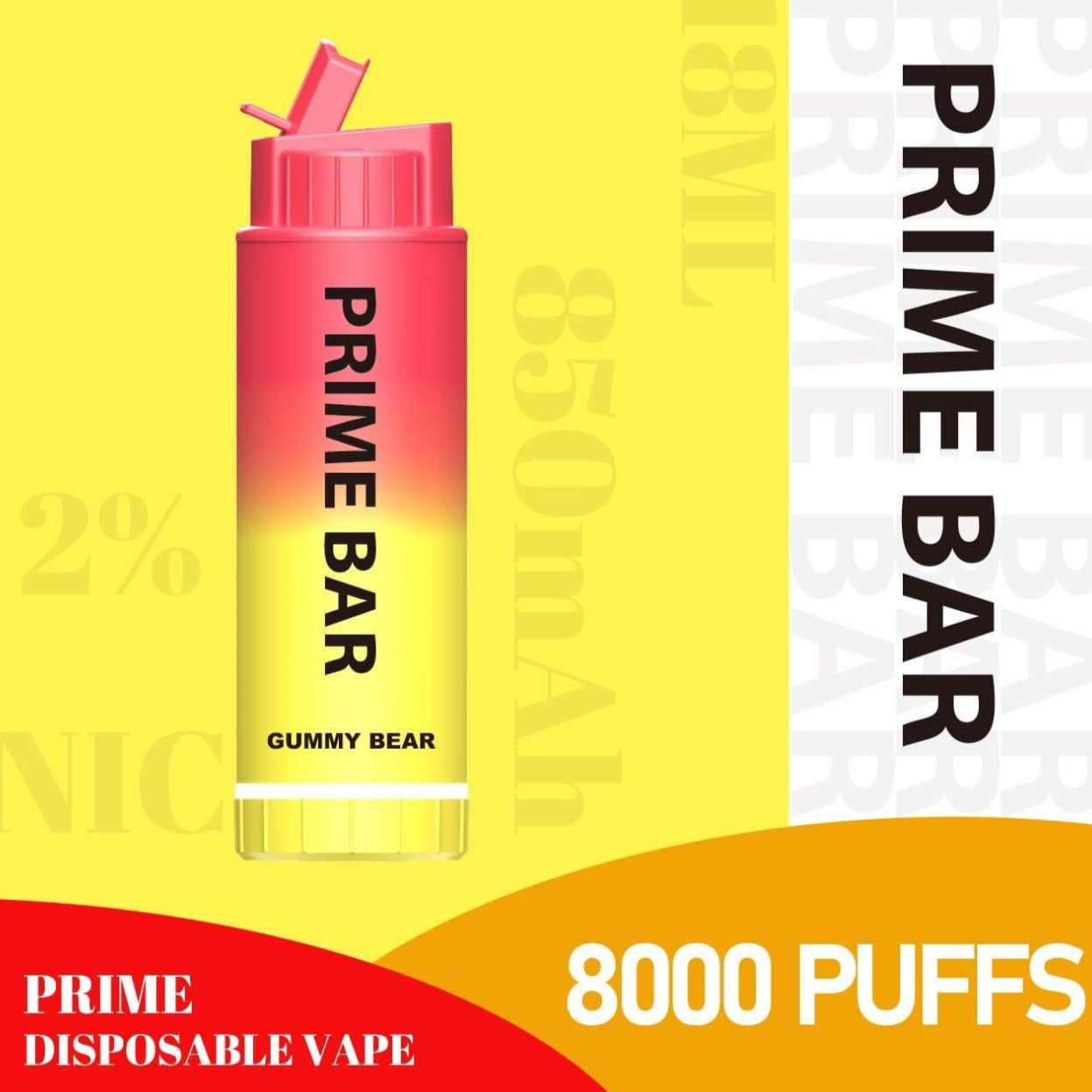 Prime Bar 8000 Puffs 2% Nicotine - Diamond Vapes Online