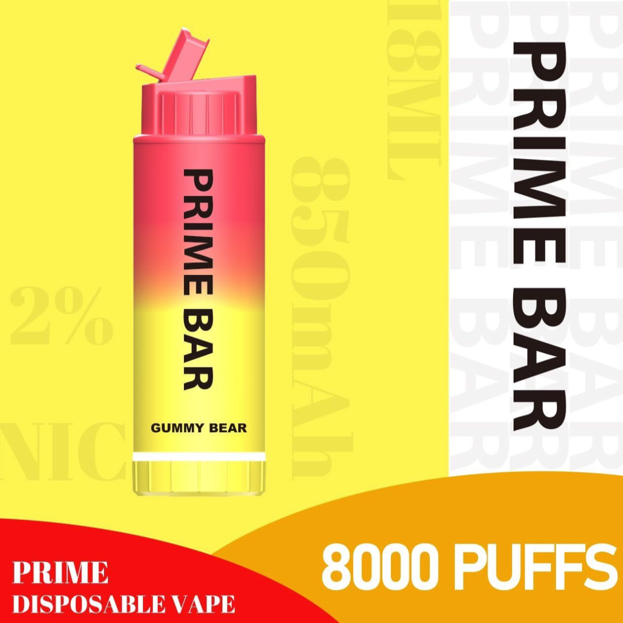 Prime Bar 8000 Puffs 2% Nicotine - Diamond Vapes Online